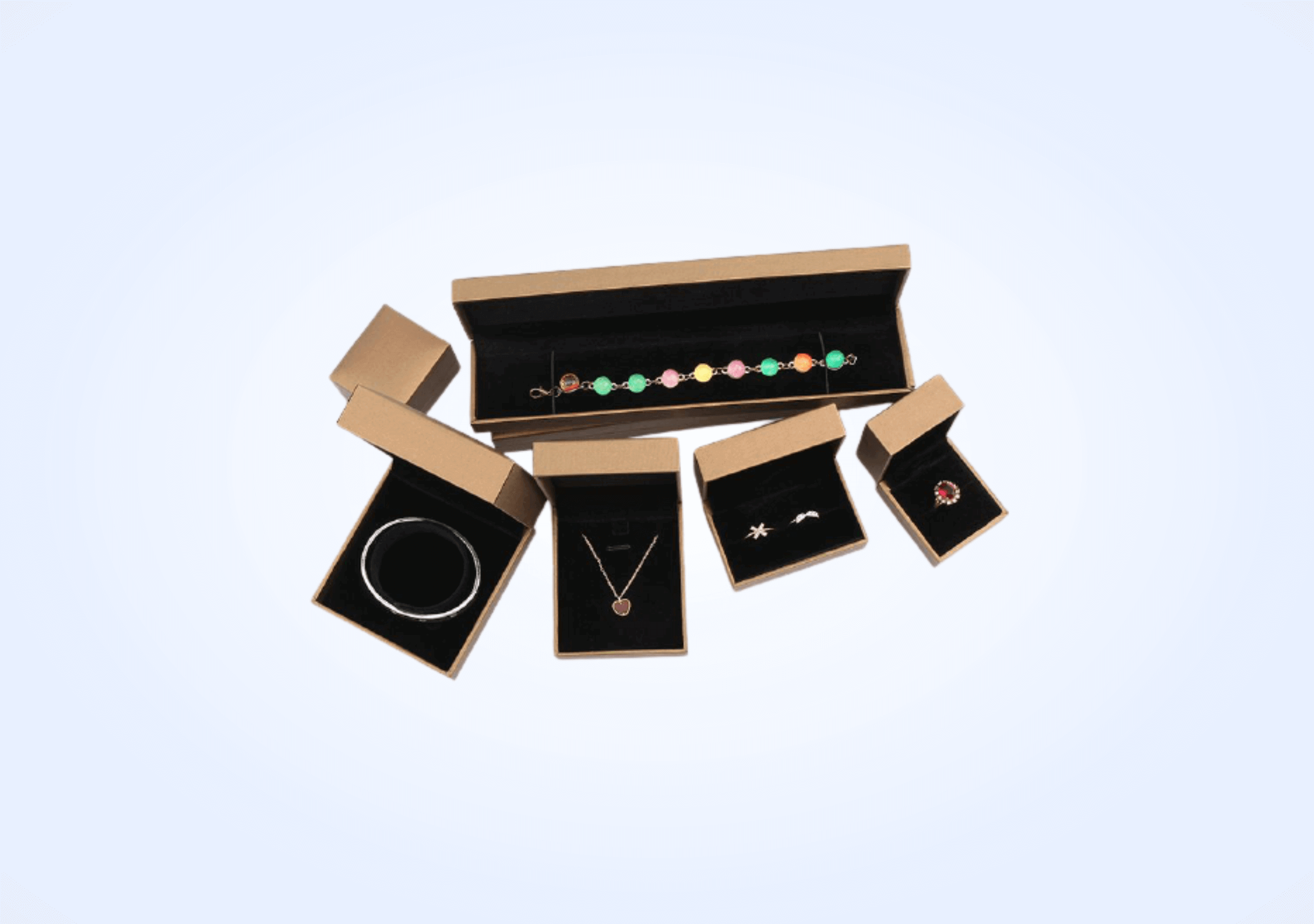 Custom Printed Jewelry Boxes Silver Edge Packaging