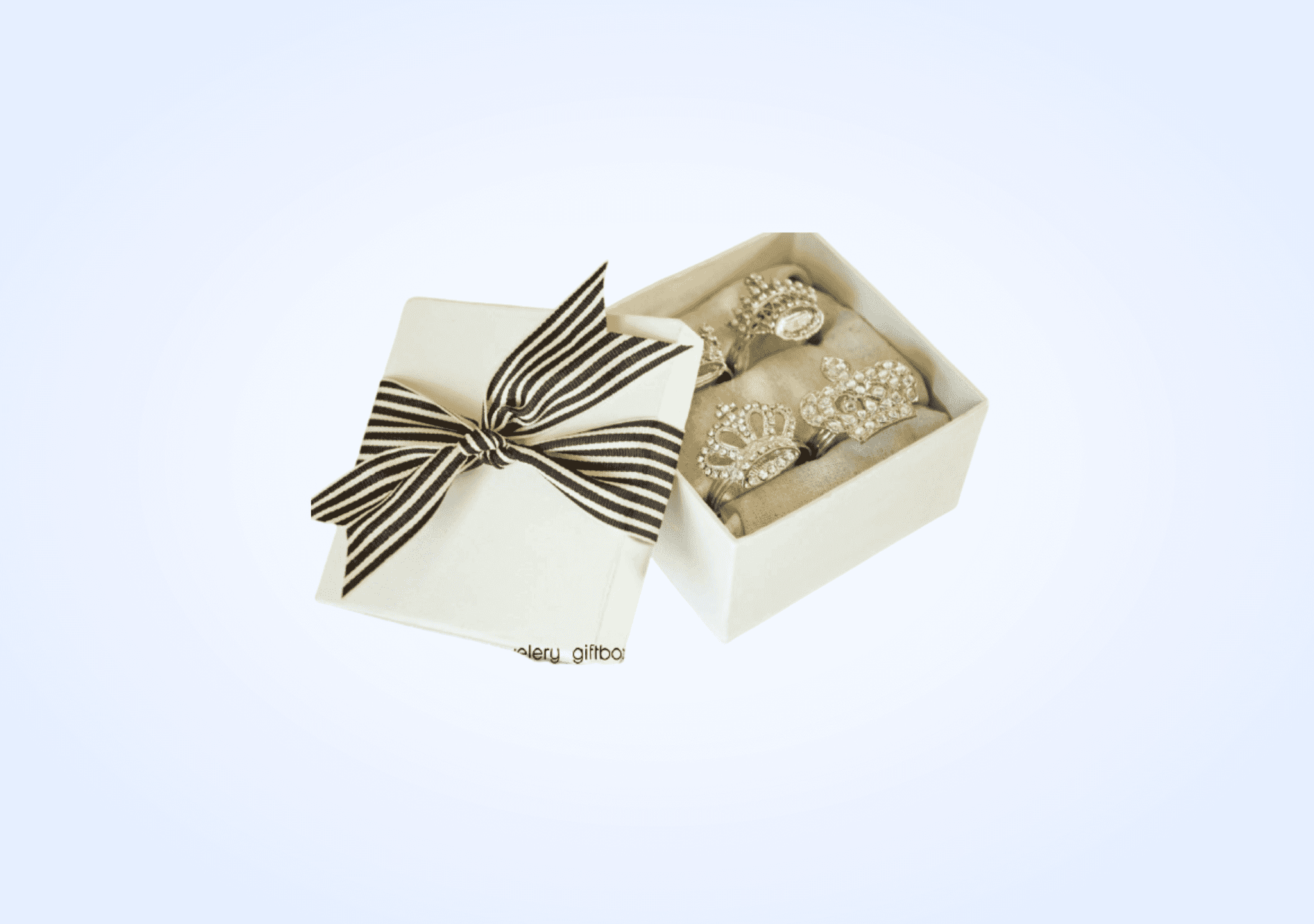Custom Jewelry Gift Boxes Silver Edge Packaging