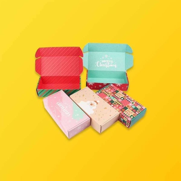 Custom Corrugated Cardboard Gift Boxes Silver Edge Packaging