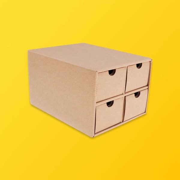 Custom Design Corrugated Drawer Boxes Silver Edge Packaging
