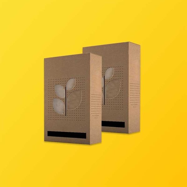 Custom Die Cut Kraft Boxes Silver Edge Packaging