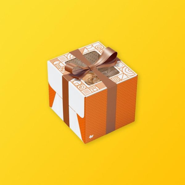 Custom Individual Cupcake Boxes Silver Edge Packaging