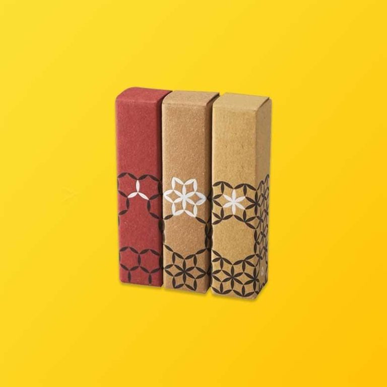 Custom Kraft Lipstick Boxes Silver Edge Packaging