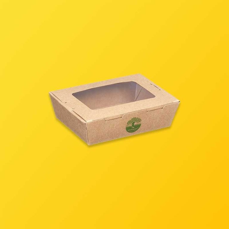 Custom Kraft Window Boxes Silver Edge Packaging