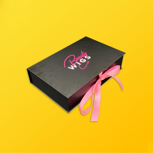 Custom Large Hair Extension Boxes With Ribbons