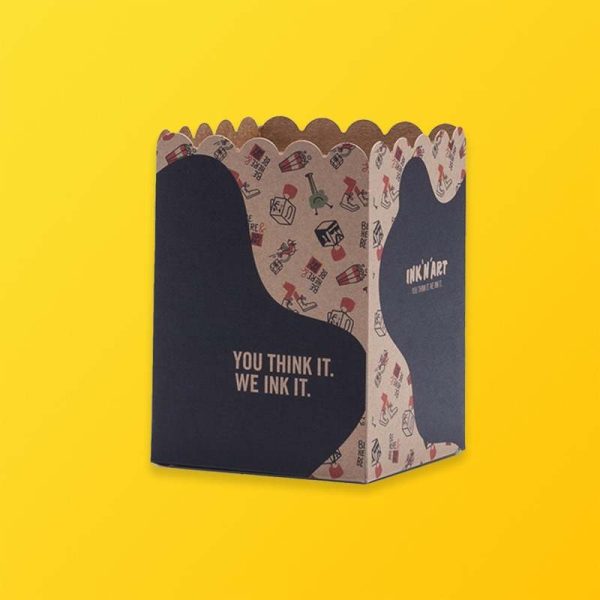 Custom Shaped Inside Outside Printed Popcorn Boxes