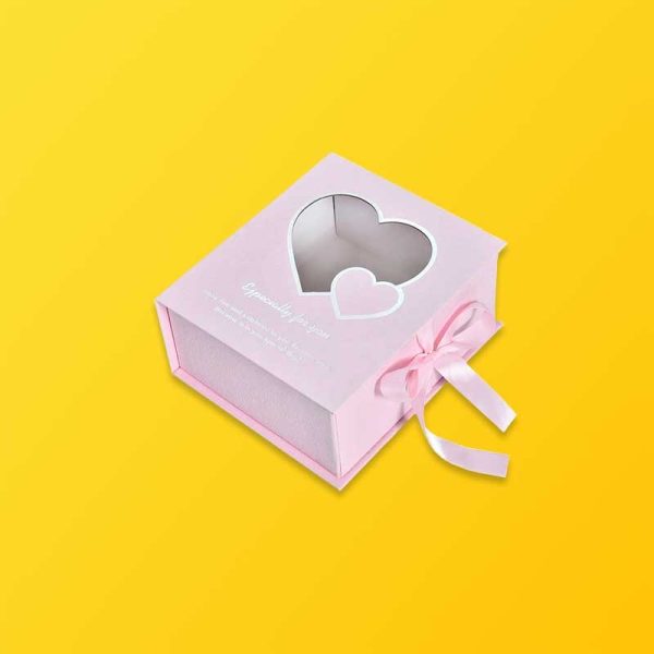 Custom Unique Shaped Boxes With Window Silver Edge Packaging