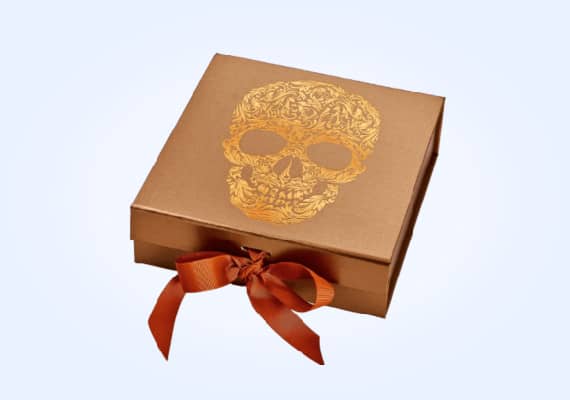 Custom Copper Medium Gift Boxes With Ribbon