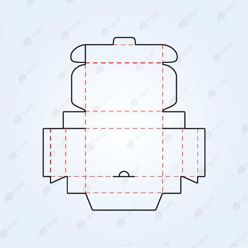 Custom Roll End Tuck Front Box Template