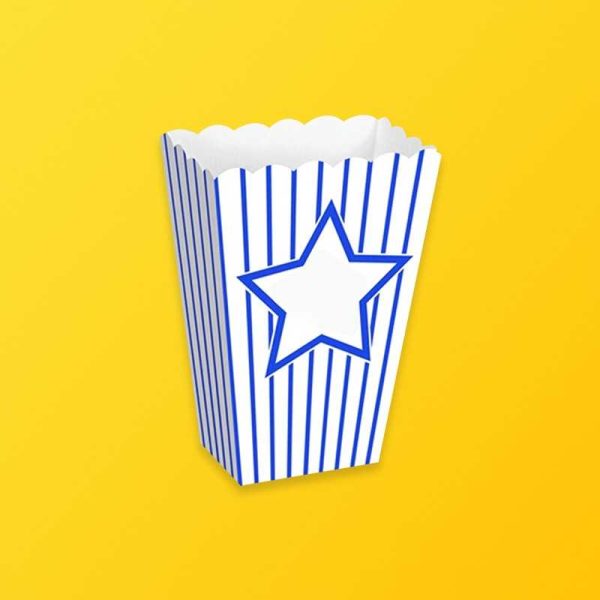 Custom Cardboard Popcorn Boxes Silver Edge Packaging