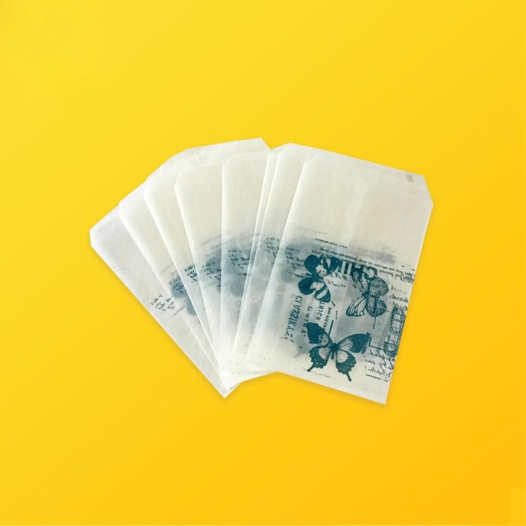 Custom Glassine Paper Bags Silver Edge Packaging