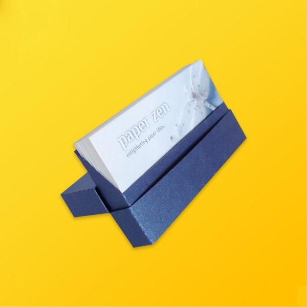 Custom Business Card Display Boxes Silver Edge Packaging