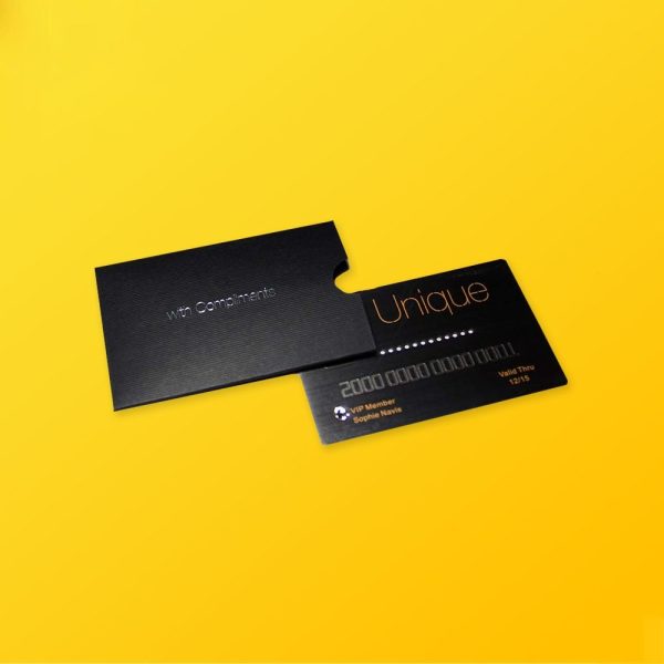 Custom Business Card Sleeves Silver Edge Packaging