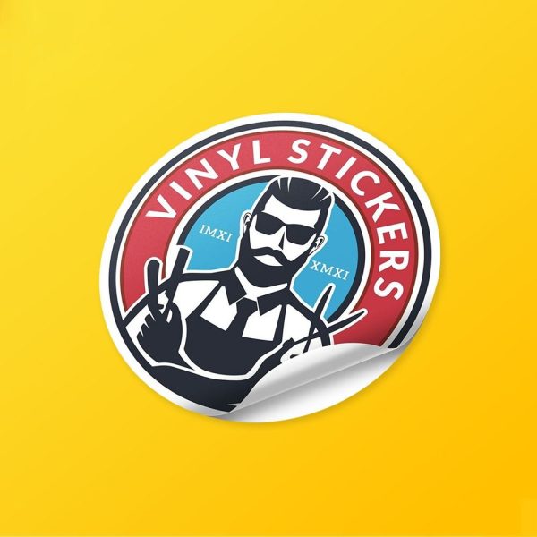 Custom Business Stickers Silver Edge Packaging