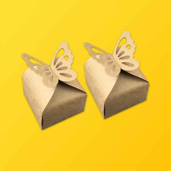 Butterfly Gift Box Silver Edge Packaging