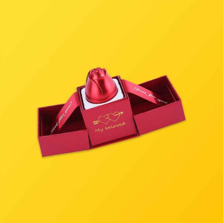 Engagement Gift Box Silver Edge Packaging