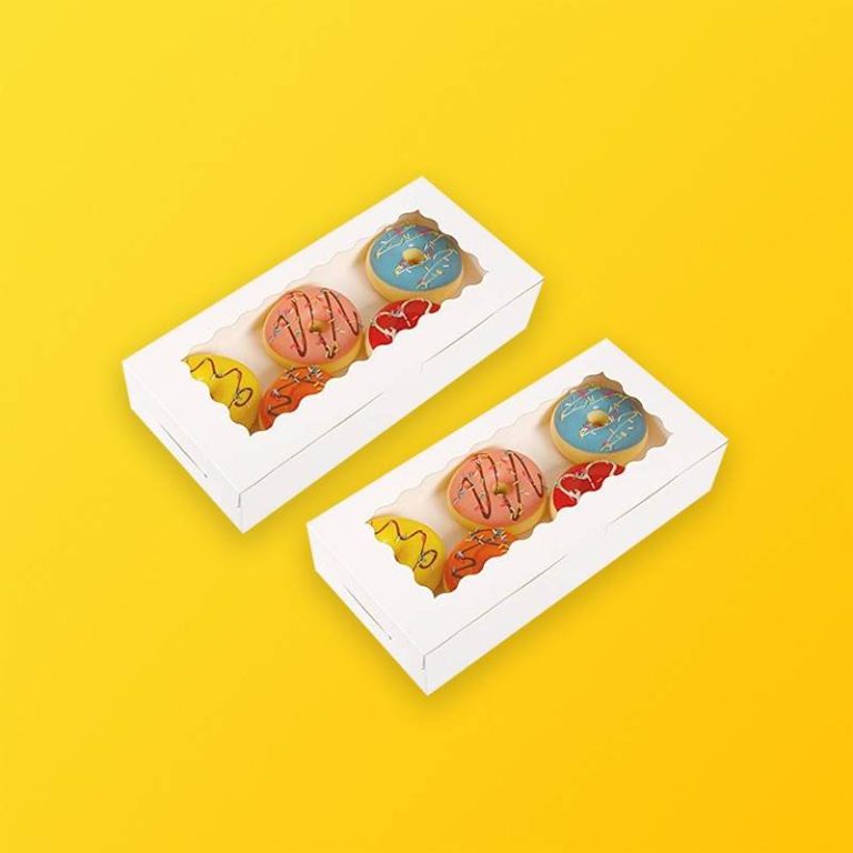 Small Bakery Boxes with Window Silver Edge Packaging