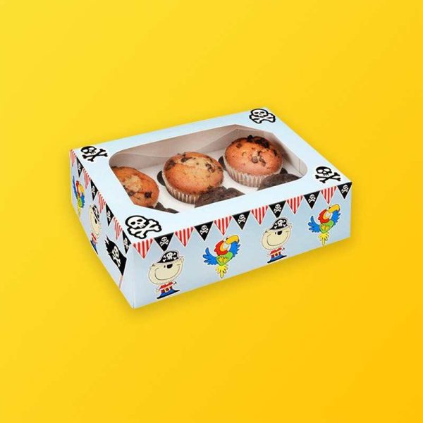 Small Bakery Boxes with Window Silver Edge Packaging