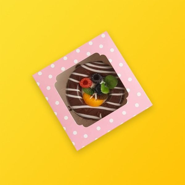 Small Bakery Boxes with Window Silver Edge Packaging