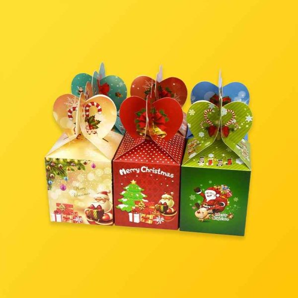 Christmas Favour Boxes Silver Edge Packaging