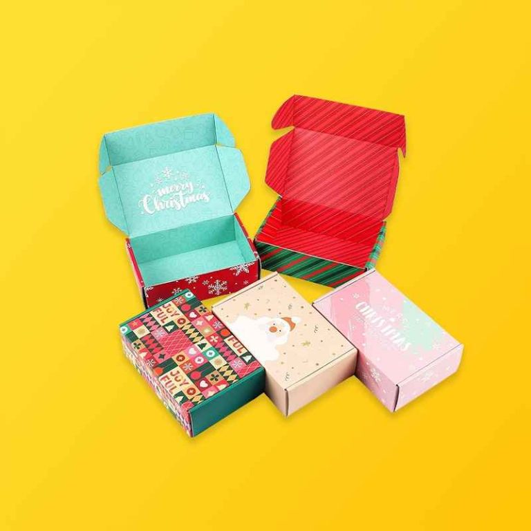 Christmas Shipping Boxes Silver Edge Packaging