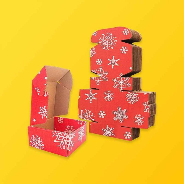 Christmas Shipping Boxes Silver Edge Packaging