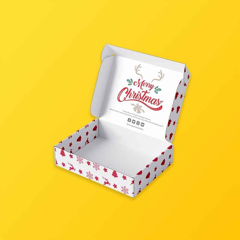 Christmas Shipping Boxes Silver Edge Packaging