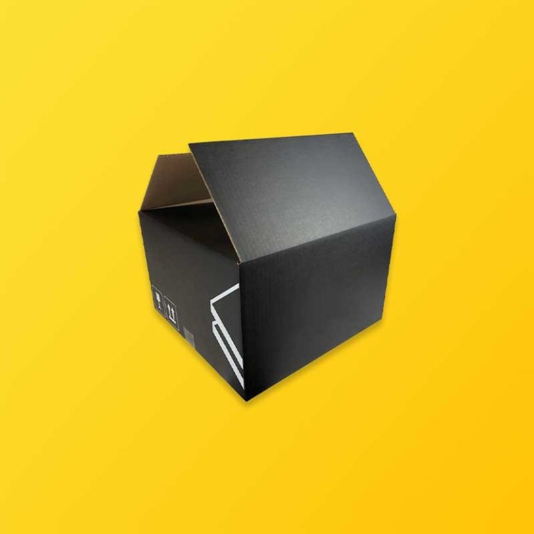 Custom Black cardboard box Silver Edge Packaging