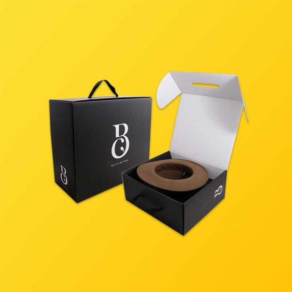 Custom Fedora hat boxes Silver Edge Packaging