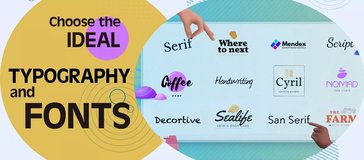 Typography and fonts visual representation 