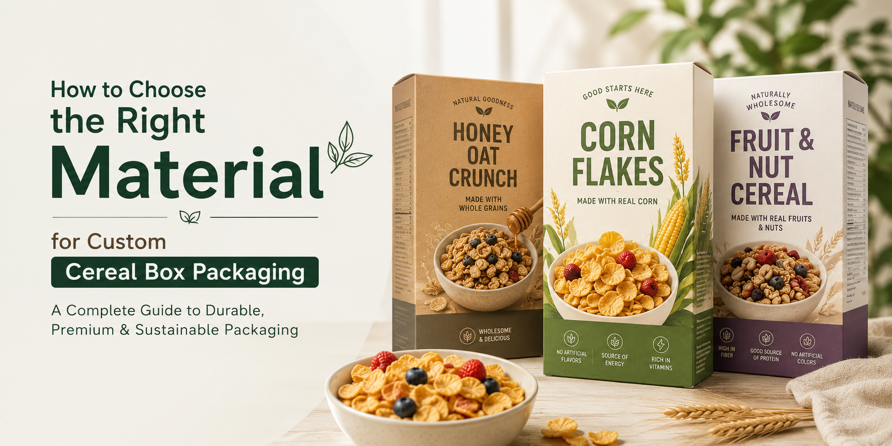 Choose the Right Material for Custom Cereal Box Packaging