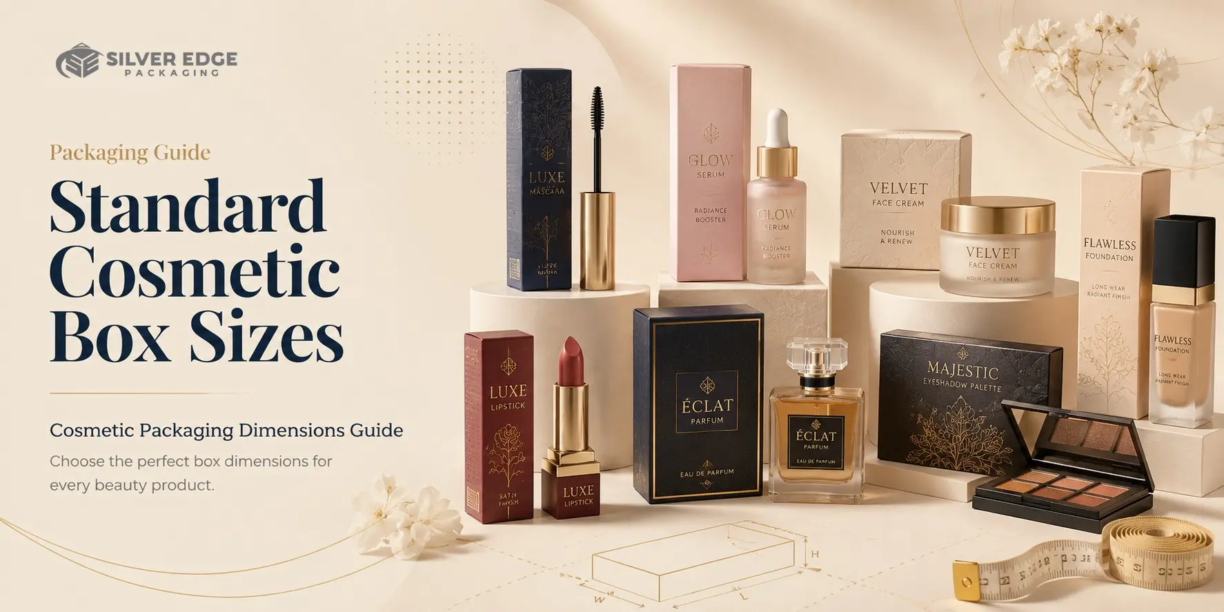 Cosmetic Packaging Dimensions Guide Standard Box Sizes for Beauty Products