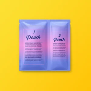 packaging with two separate compartments