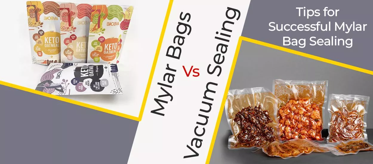 Vacuum seal store mylar bags