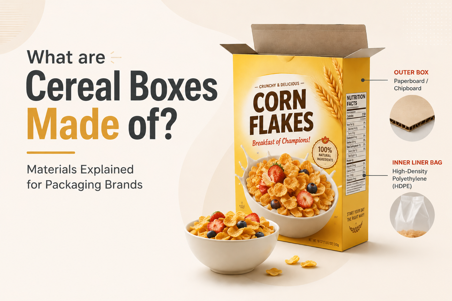 What are cereal boxes made of