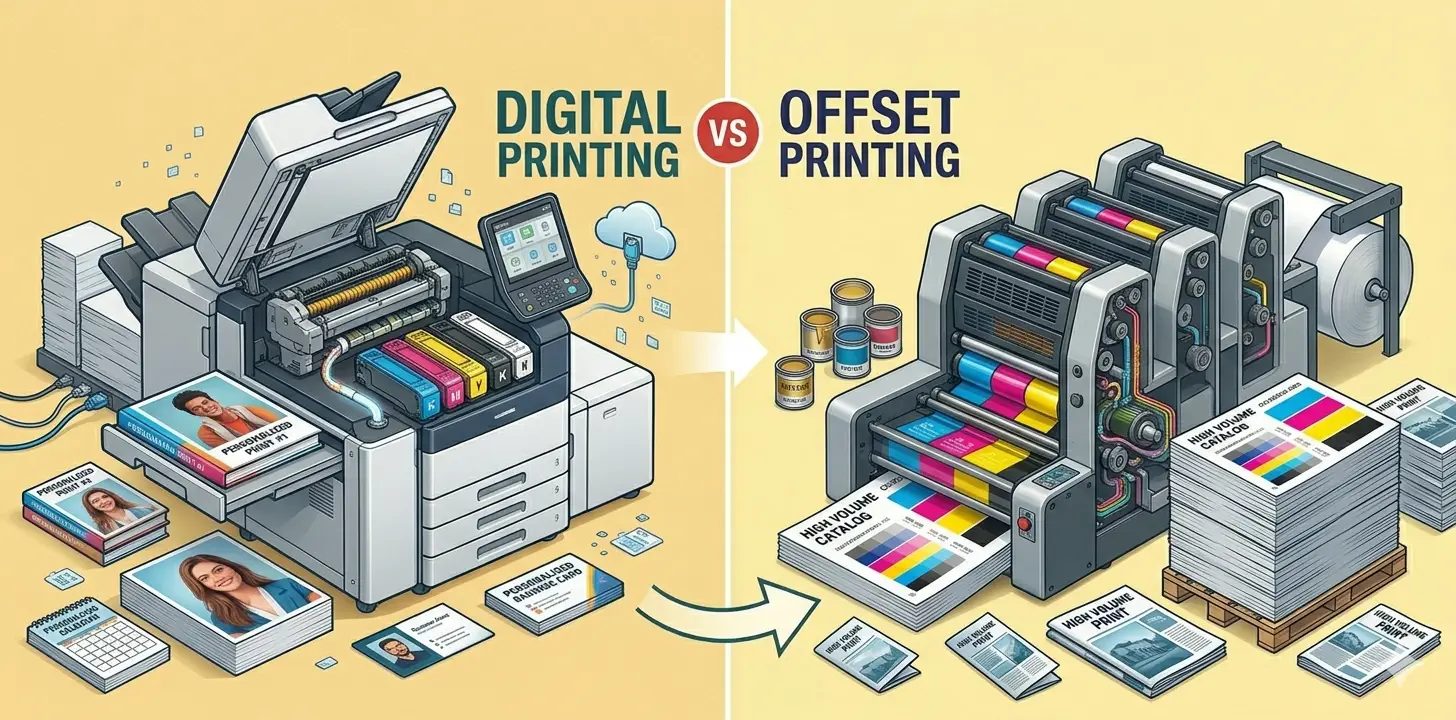 digital printing vs offset printing